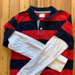 Gap long sleeve striped polo size 12